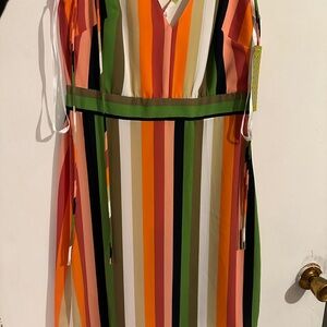 Gianni Bini Colorful Strapped Striped Dress
